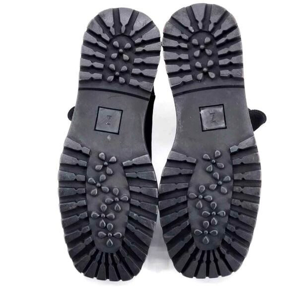 New Nordstrom Rack Bellamy Water Resistant Black Lug Sole Chelsea Boots Womens 7 - Picture 8 of 9